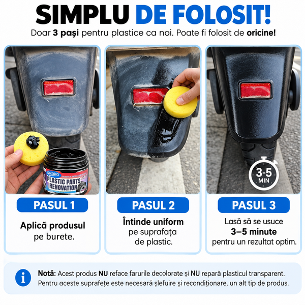 Restaurator pentru Plastice Auto